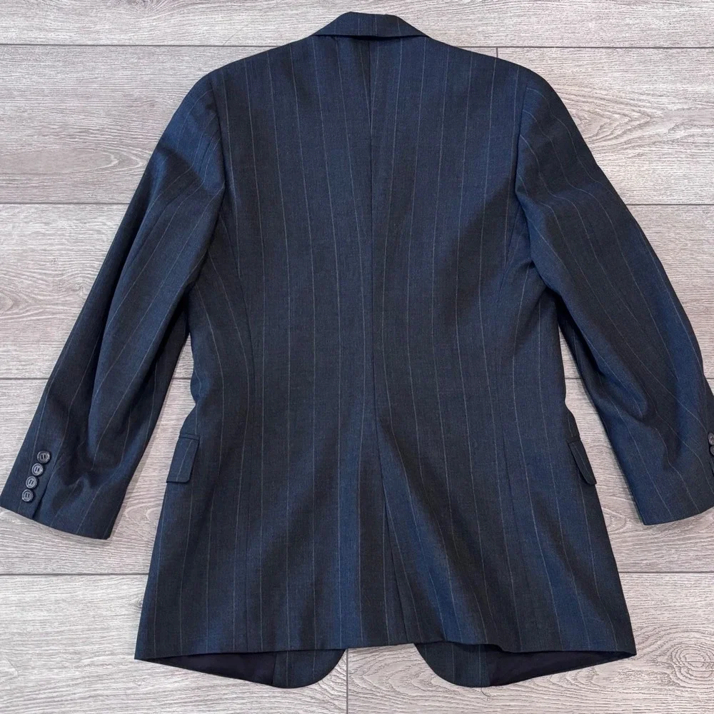Polo University Club Ralph Lauren Blazer Mens 42R Gray Pinstripe Wool Jacket